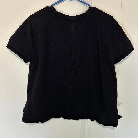 The North Face Black Cropped Tee 100% Cotton Size: Medium - Picture 4 of 4